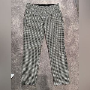 Zara woman black and white check trousers xs